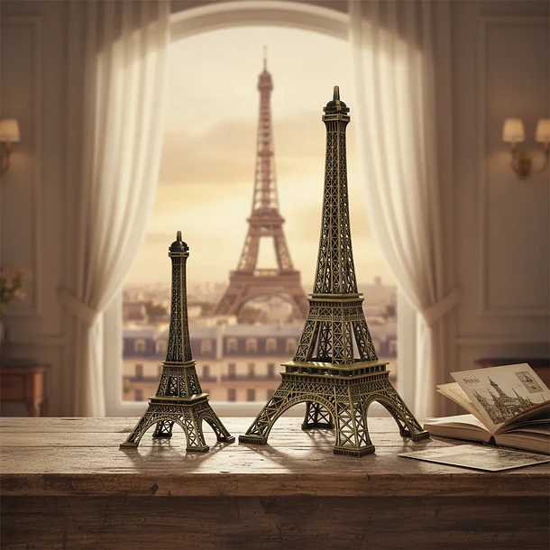 Figura Decorativa Torre Eiffel Estilo Vintage 1
