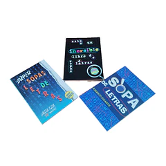 Pack De 3 Libros En Español Sopas De Letras Variados