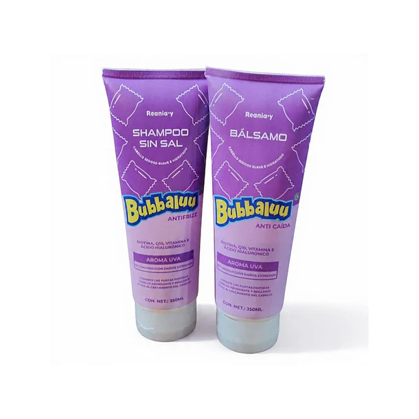 Pack Shampoo Y Bálsamo Bubbaluu Uva 350ml 1