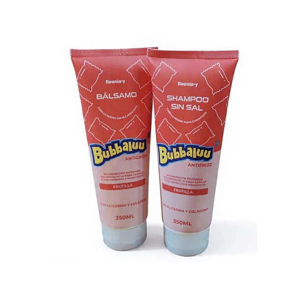 Pack Shampoo Y Acondicionador Bubbaluu Frutilla 350ml 1