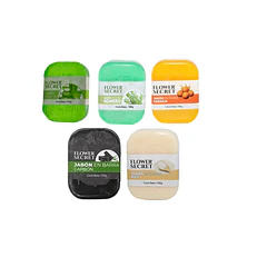 Pack 5 Jabones En Barra Flower Secret 100g Aromas Surtidos