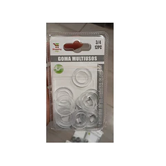 Pack 12 Goma Multiuso Transparentes 3/4 Pulgada Ducha