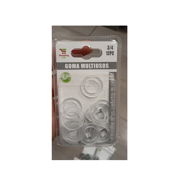 Pack 12 Goma Multiuso Transparentes 3/4 Pulgada Ducha 2