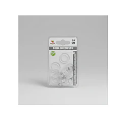 Pack 12 Goma Multiuso Transparentes 3/4 Pulgada Ducha