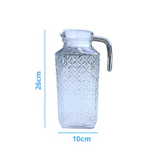 Jarra De Vidrio Con Tapa Para Agua Y Jugo