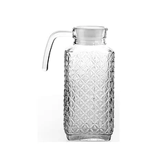 Jarra De Vidrio Con Tapa Para Agua Y Jugo