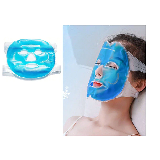 Máscara Facial Gel Frío Y Calor Reutilizable 2