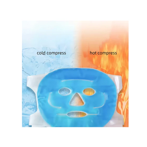 Máscara Facial Gel Frío Y Calor Reutilizable 4