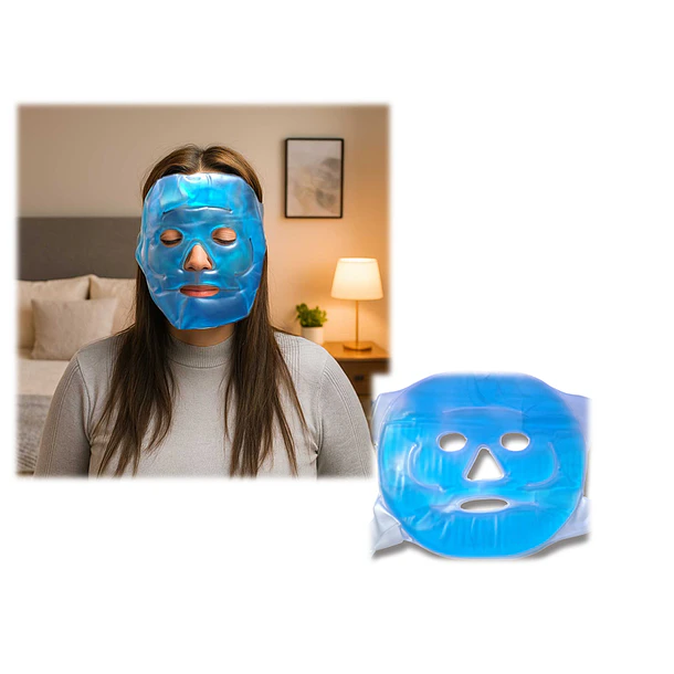 Máscara Facial Gel Frío Y Calor Reutilizable 5