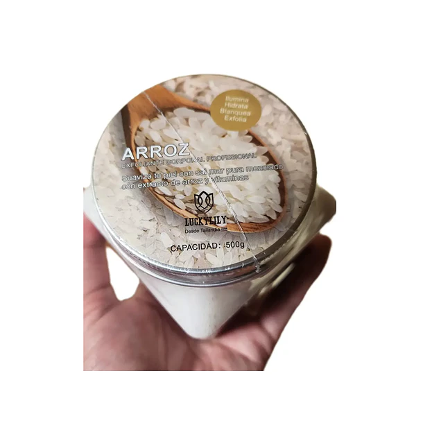 Luckylily Exfoliante Corporal Profesional De Arroz 500ml Arroz 3