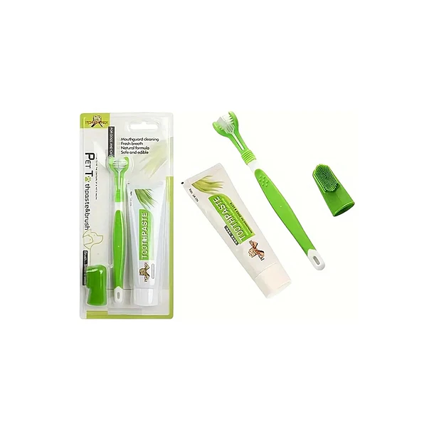 Kit Aseo Dental Para Perros Y Gatos Con Pasta Y Cepillos 2