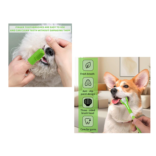 Kit Aseo Dental Para Perros Y Gatos Con Pasta Y Cepillos 5