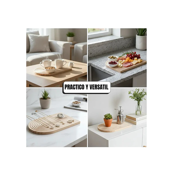 Tabla Decorativa Bandeja De Madera Diseño Para Picoteo 4