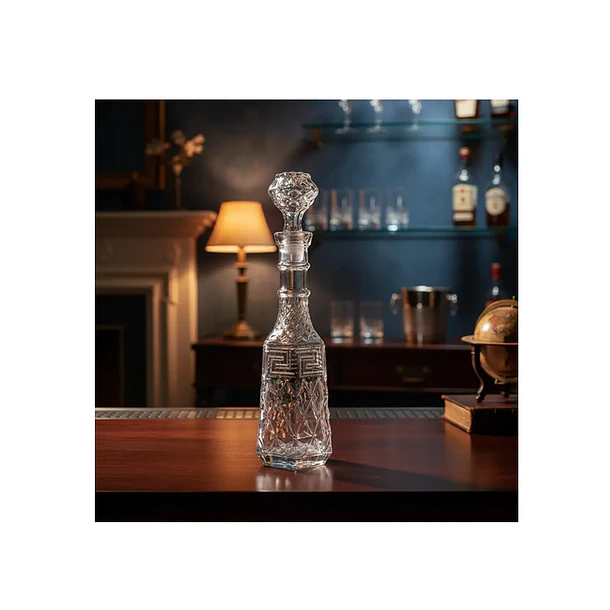 Licorera De Vidrio Con Diseño Griego Para Whisky 2