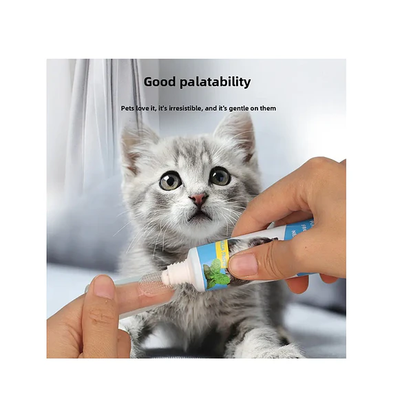 Kit Higiene Dental Para Gatos Con Pasta Y Cepillos De Dedo 3