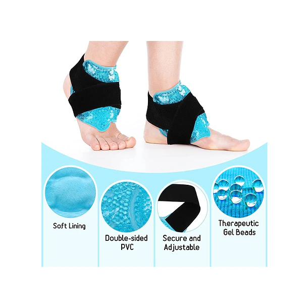 Tobillera Compresa Gel Frío Calor Ajustable 3