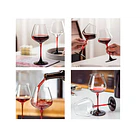 Set 6 Copas De Vino Pie De Color Tinto Infinito 590ml 6