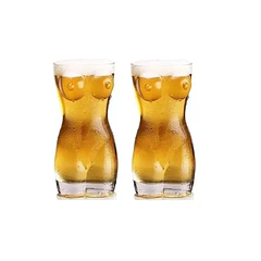 Set 2 Vasos Shot De Vidrio Cuerpo De Mujer Para Tragos