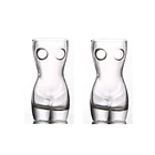 Set 2 Vasos Shot De Vidrio Cuerpo De Mujer Para Tragos 2