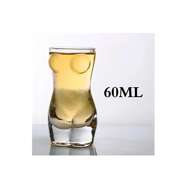 Set 2 Vasos Shot De Vidrio Cuerpo De Mujer Para Tragos 3