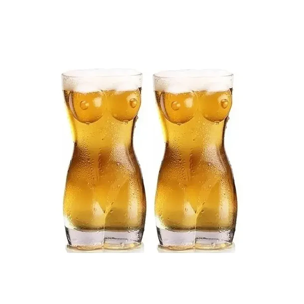 Set 2 Vasos Shot De Vidrio Cuerpo De Mujer Para Tragos 5