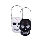 Pack 2 Cabeza Calavera Halloween Blanco Y Negro 2
