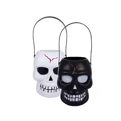 Pack 2 Cabeza Calavera Halloween Blanco Y Negro