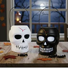 Pack 2 Cabeza Calavera Halloween Blanco Y Negro 3