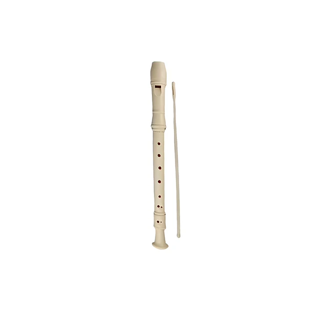 Flauta Dulce Soprano Color Crema Con Baqueta 1