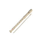 Flauta Dulce Soprano Color Crema Con Baqueta 2