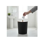 Tacho De Basurero Negro Con Tapa Demadera 2