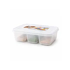 Contenedor Organizador De Alimentos 3 Divisiones Con Tapa 1