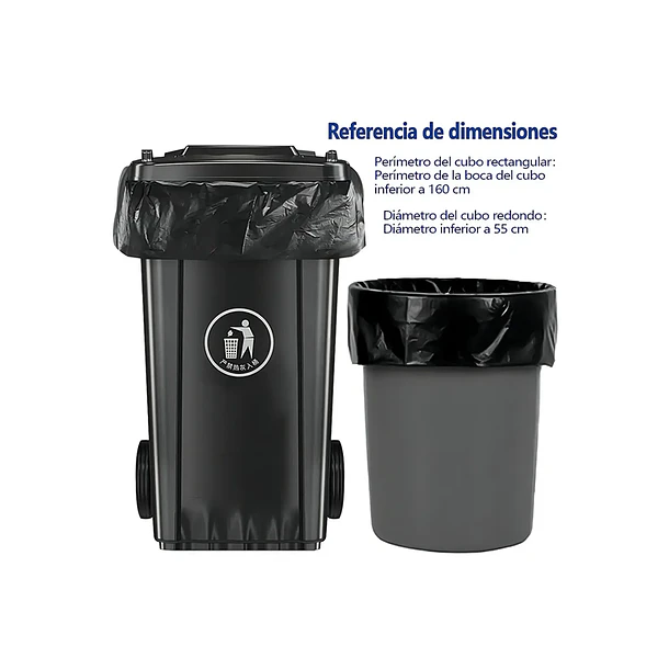Bolsa De Basura Negra 90x130cm Extra Grande Alta Resi 3