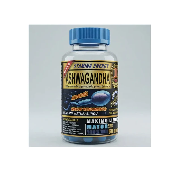 Stamina Energy Ashwagandha Anti-estrés 60 Cápsulas 1