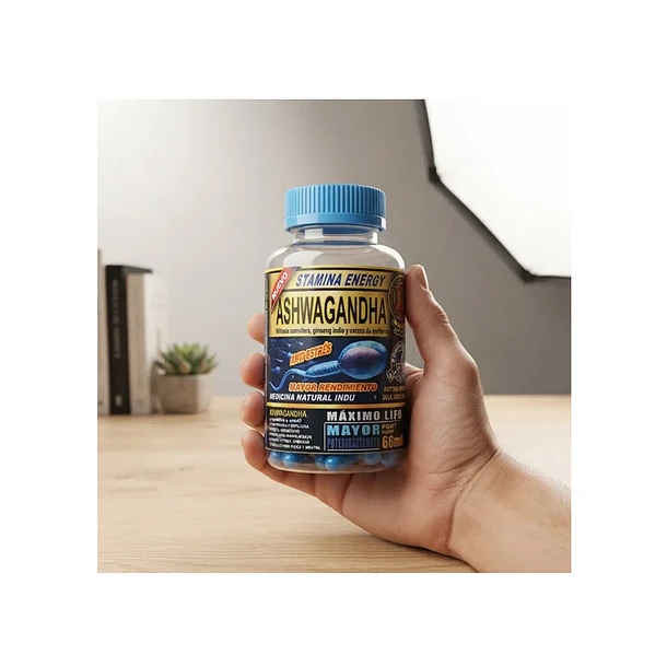 Stamina Energy Ashwagandha Anti-estrés 60 Cápsulas 4