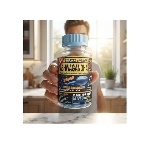 Stamina Energy Ashwagandha Anti-estrés 60 Cápsulas 5