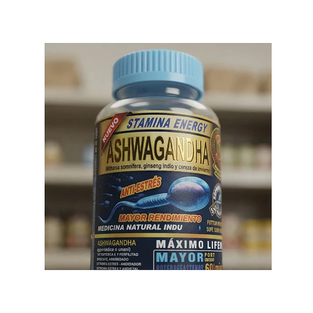 Stamina Energy Ashwagandha Anti-estrés 60 Cápsulas 6