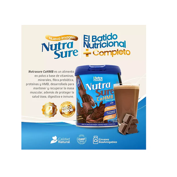 Alimento en Polvo Nutrasure Sabor Chocolate 850g 3