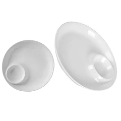 Plato De Plastico Con Separador - Snacks O Salsas