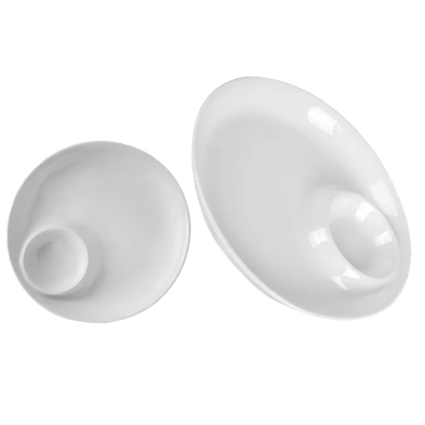 Plato De Plastico Con Separador - Snacks O Salsas 1
