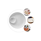 Plato De Plastico Con Separador - Snacks O Salsas 2