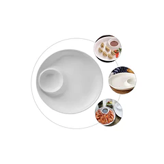 Plato De Plastico Con Separador - Snacks O Salsas