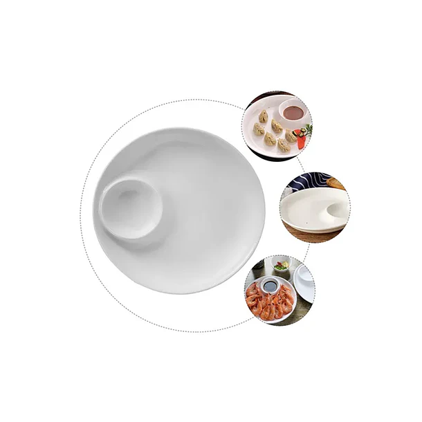 Plato De Plastico Con Separador - Snacks O Salsas 2