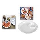 Plato De Plastico Con Separador - Snacks O Salsas 5