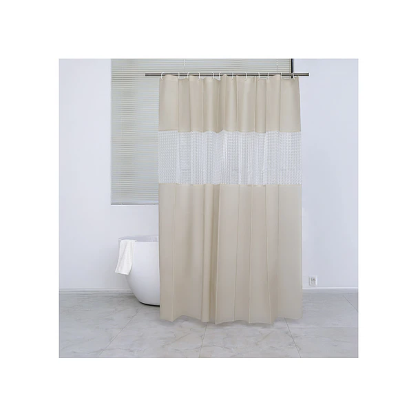  Cortina De Baño 180x180cm 100% Peva Con 12 Anillos 3