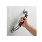 Barra De Apoyo Para Baño Acero Inoxidable Con Agarre Negro 4