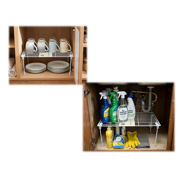 Repisa Plegable Metálica Blanca Para Cocina 4