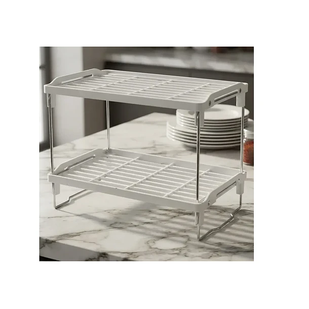 Estante Organizador De Cocina De 2 Niveles Blanco 3