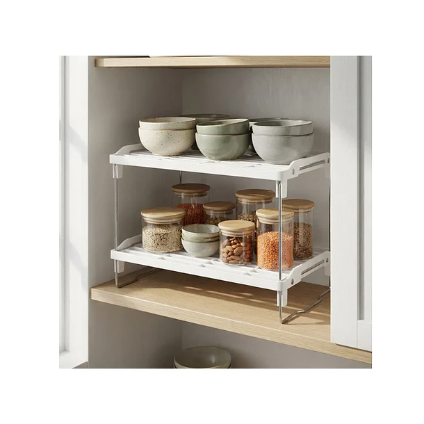 Estante Organizador De Cocina De 2 Niveles Blanco 4