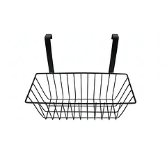 Cesta Colgante Organizador De Metal Negro Para Puerta